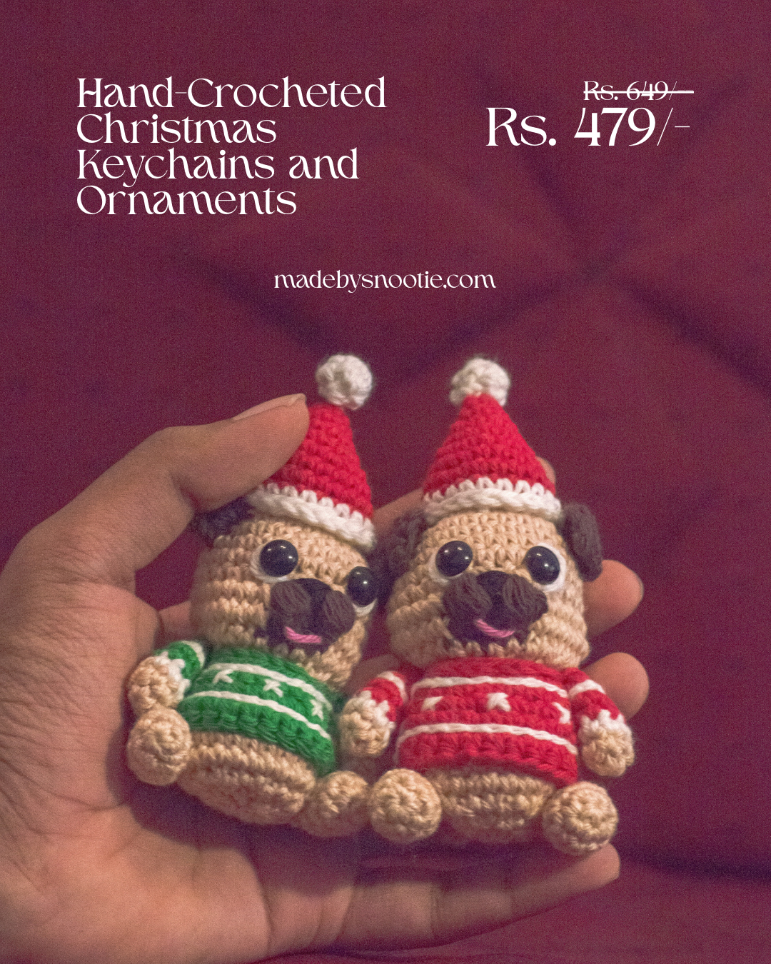 (LIMITED EDITION) CHRISMAS CROCHETED SNOOTIE